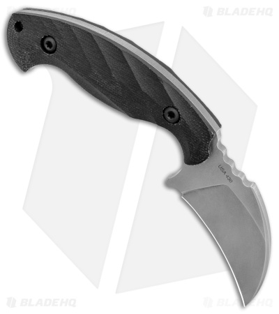 Toor Knives Karsumba Karambit Fixed Blade Black Canvas Micarta (2.5" SW)
