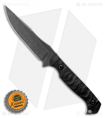 Toor Knives Krypteia Carbon Fixed Blade Knife Black G-10 (4" Black Stonewash)