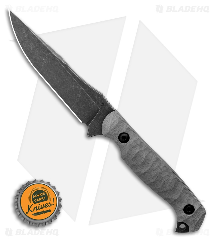 Toor Knives Krypteia Stealth Fixed Blade Knife Gray G-10 (4" Black Stonewash)
