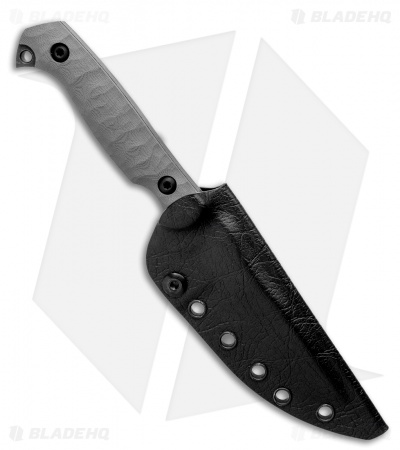 Toor Knives Krypteia Stealth Fixed Blade Knife Gray G-10 (4" Black Stonewash)