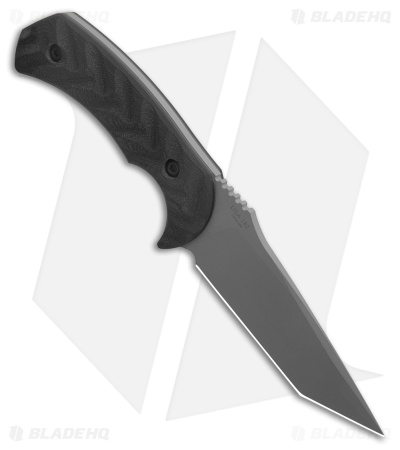 Toor Knives Mullet T Phantom Gray Fixed Blade Knife Black G-10 (4" Gray Gunkote)