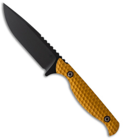 Toor Knives Mutiny Fixed Blade Bounty Gold Aluminum (3.9" Black)