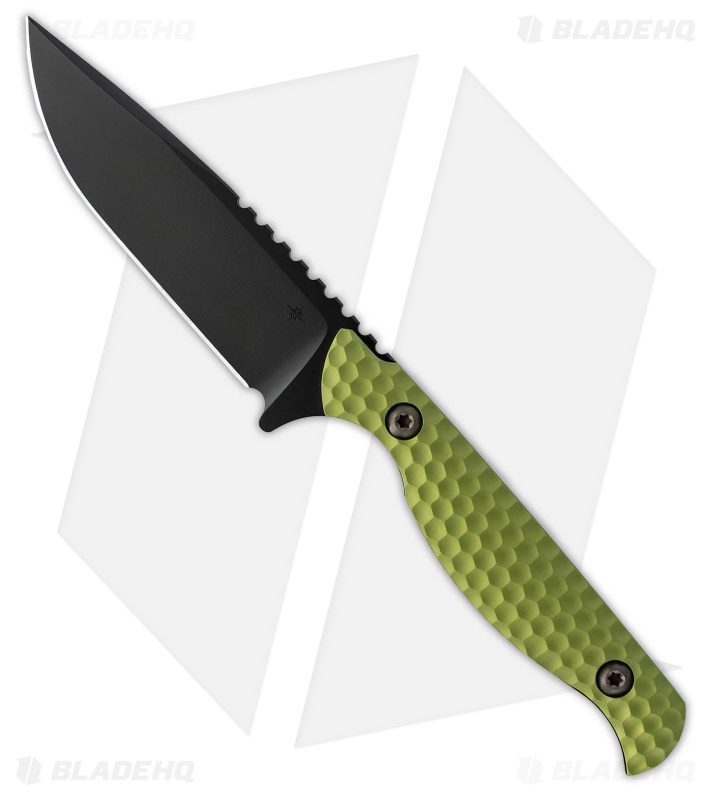 Toor Knives Mutiny Fixed Blade Knife Sea Green Aluminum (3.9" Black)
