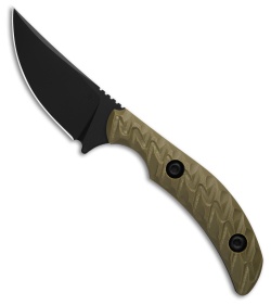Toor Knives Toor Knives STR S Shifter Fixed Blade Knife Ranger Green G-10 (2.75" Black) - $275.00 at Blade HQ