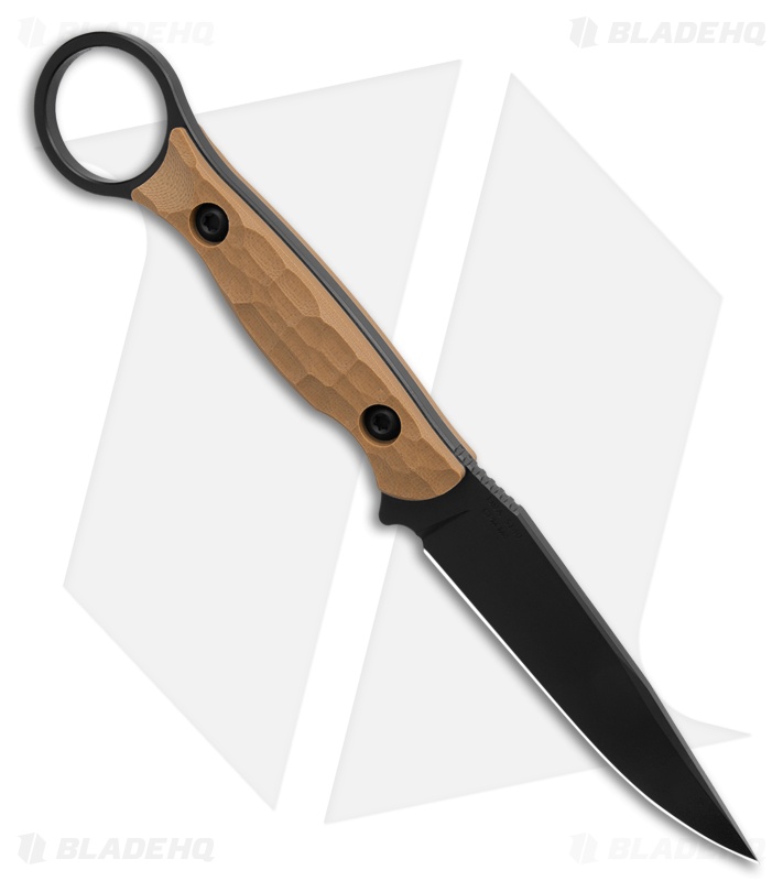 Toor Knives Serpent S Fixed Blade Knife FDE G-10 (3.9" Black)