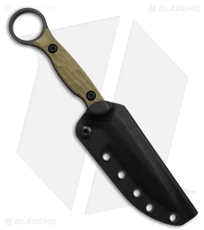 Toor Knives Serpent S Fixed Blade Knife Ranger Green G-10 (3.9" Black)