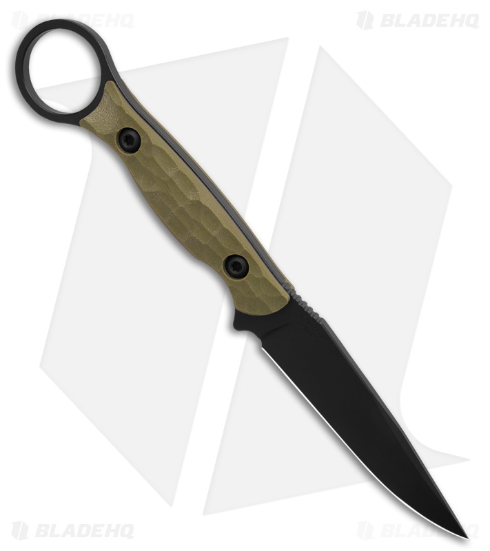 Toor Knives Serpent S Fixed Blade Knife Ranger Green G-10 (3.9" Black)