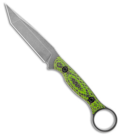 Toor Knives Serpent Tanto Fixed Blade Knife Phosphor Green (3.9" Black)