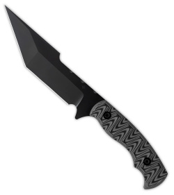 Toor Knives Tanto Fixed Blade Knife Thunder Grey G-10 (5.5" Black)