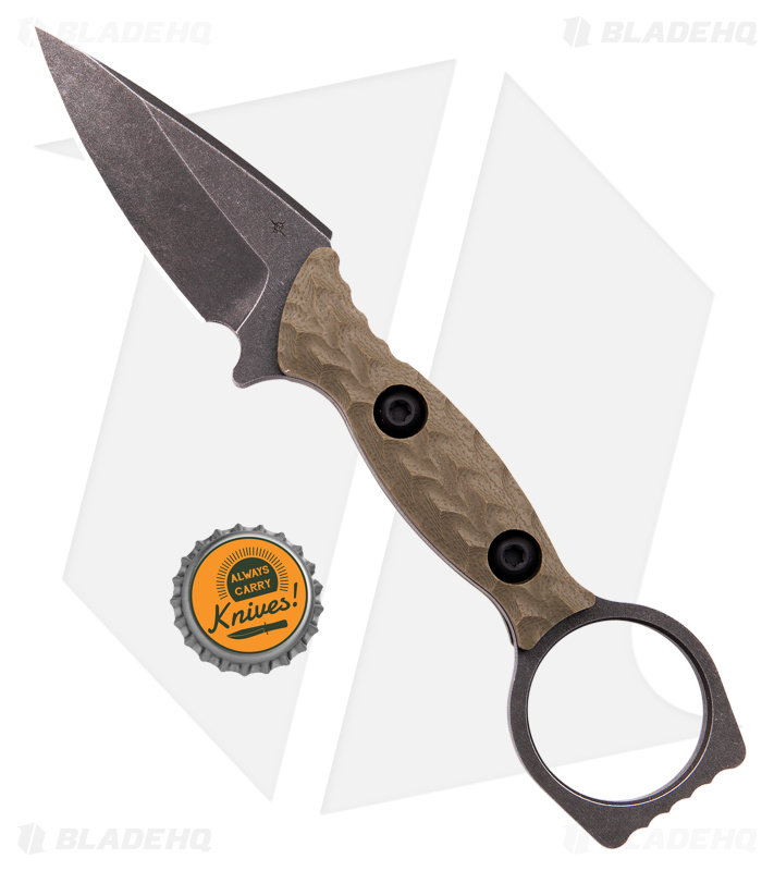 Toor Knives Viper  Fixed Blade Knife Covert Green G-10 (2.65" Black SW)