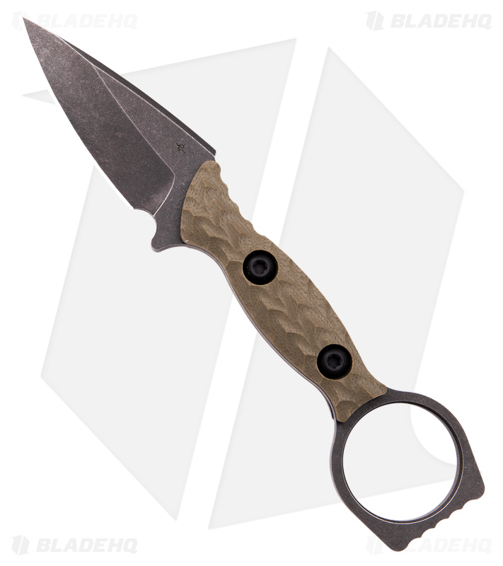 Toor Knives Viper  Fixed Blade Knife Covert Green G-10 (2.65" Black SW)