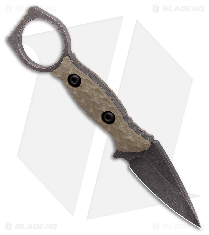 Toor Knives Viper  Fixed Blade Knife Covert Green G-10 (2.65" Black SW)