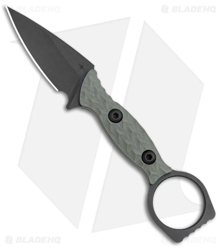Toor Knives Viper Fixed Blade Knife Stealth Gray G-10 (2.65" Black)