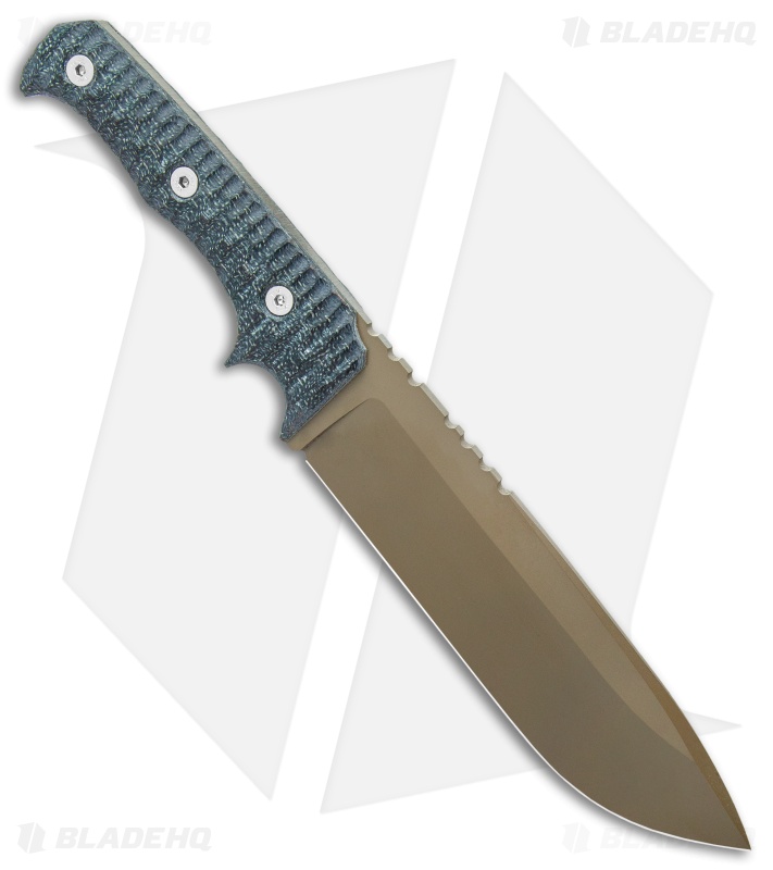 Wander Tactical Dimorphodon Fixed Blade Knife Black Micarta (8.5" FDE)