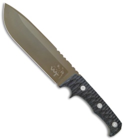 Wander Tactical Dimorphodon Fixed Blade Knife Black Micarta (8.5" FDE)