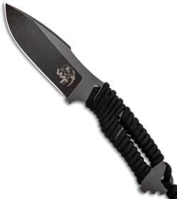 Wander Tactical Raptor Fixed Blade Knife Black Paracord (3.25" Clear Gunkote)