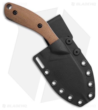White River Apex Fixed Blade Knife Natural Canvas Micarta/Blk Liners (2.7" SW)