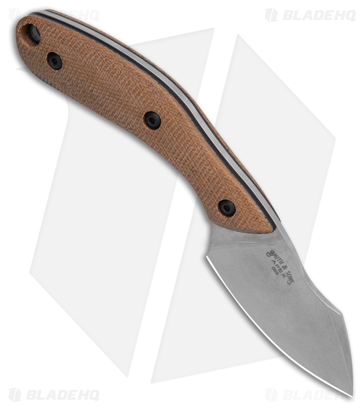 White River Apex Fixed Blade Knife Natural Canvas Micarta/Blk Liners (2.7" SW)