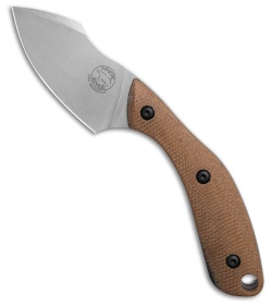 White River Apex Fixed Blade Knife Natural Canvas Micarta/Blk Liners (2.7" SW)