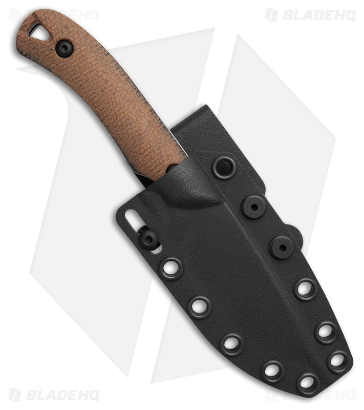 White River Axiom Fixed Blade Knife Natural Canvas Micarta/Blk Liners  (2.9" SW)