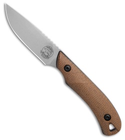White River Axiom Fixed Blade Knife Natural Canvas Micarta/Blk Liners  (2.9&quot; SW) | 231397