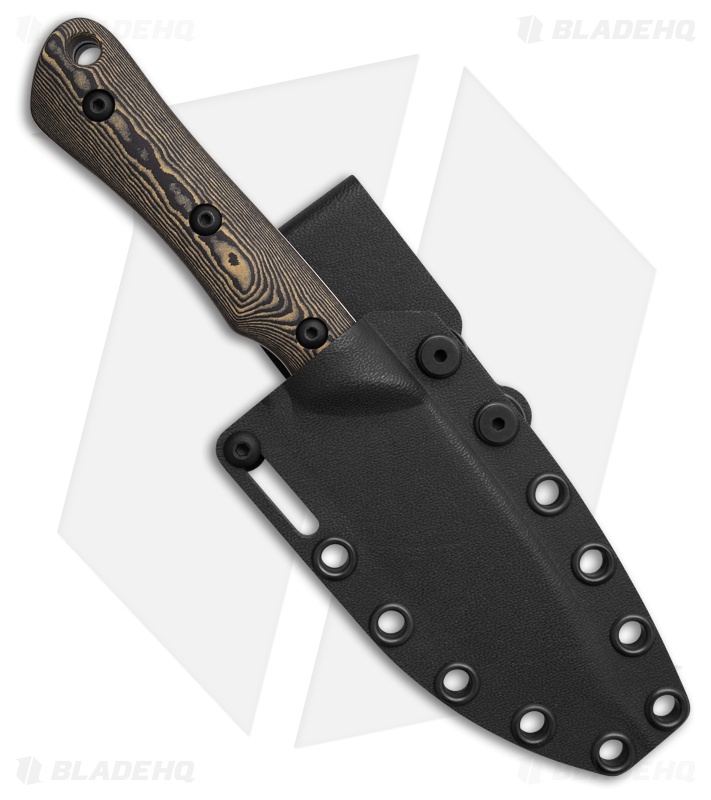 White River Brave Fixed Blade Knife Maple/Black Richlite (3.5" Stonewash)