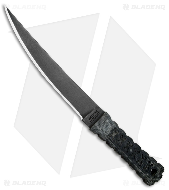 Williams Blade Design HZO Fixed Blade Knife Black Micarta (8.75" Black)