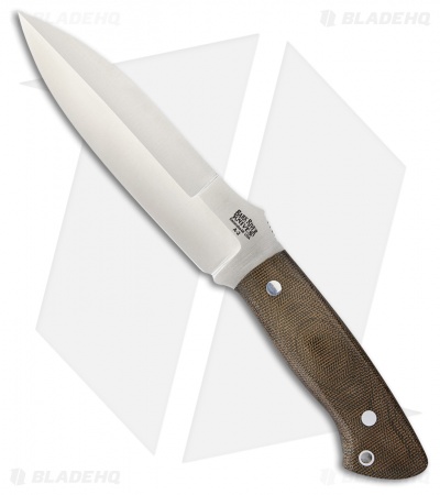 Bark River Essos Fixed Blade Knife Green Canvas Micarta (5.375" Satin)