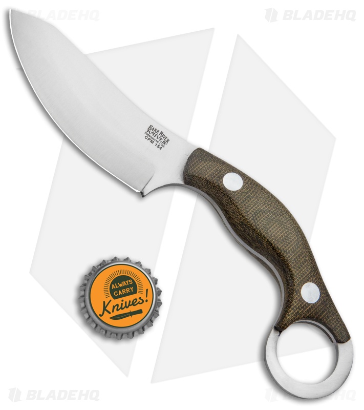 Bark River JX4 Bush Bat - Fixed Blade Knife | Green Micarta | Blade HQ