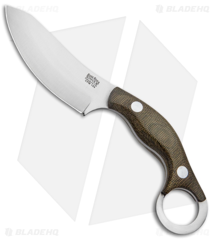 Bark River JX4 Bush Bat - Fixed Blade Knife | Green Micarta | Blade HQ