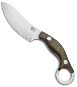 Bark River JX4 Bush Bat - Fixed Blade Knife | Green Micarta | Blade HQ