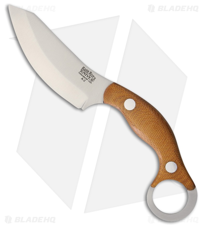 Bark River JX4 Bush Bat Fixed Blade Knife Natural Canvas Micarta