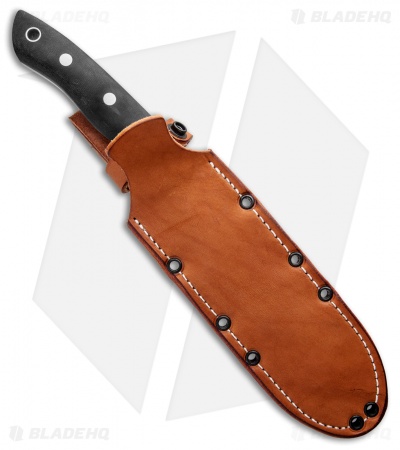 Bark River STS-7.5 Fixed Blade Knife Black Canvas Micarta (7.5" Satin)