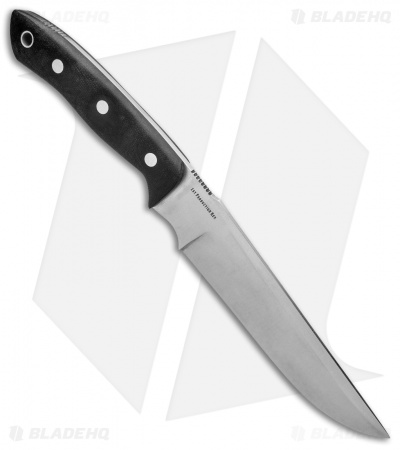 Bark River STS-7.5 Fixed Blade Knife Black Canvas Micarta (7.5" Satin)