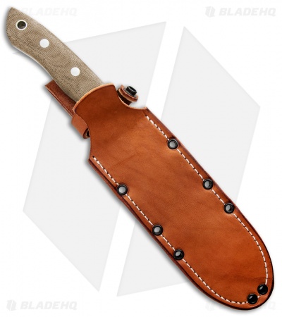 Bark River STS-7.5 Fixed Blade Knife Natural Canvas Micarta (7.5" Satin)