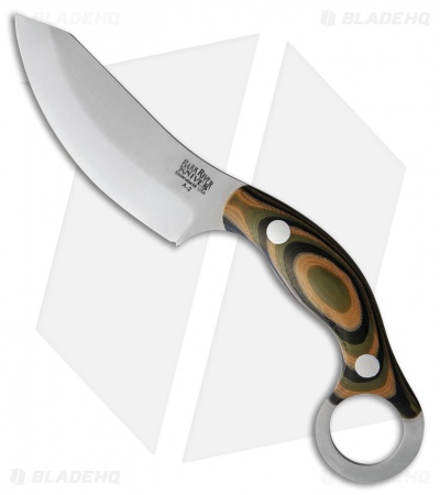 Bark River JX4 Bush Bat Fixed Blade Knife Green Camo G-10 (3.5" Satin)