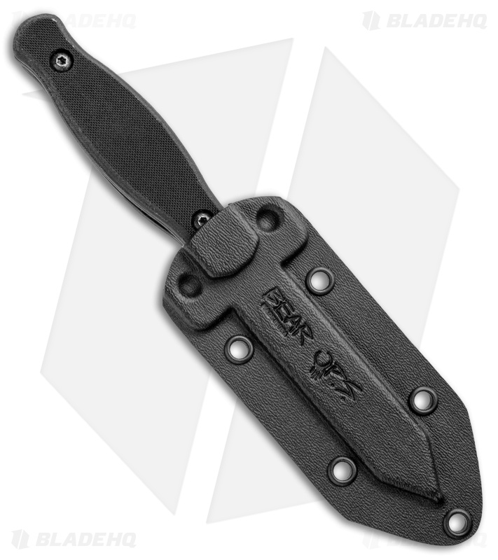 Bear Ops Boot Knife Fixed Blade Black G-10 (3.25" Black) CC-800-B