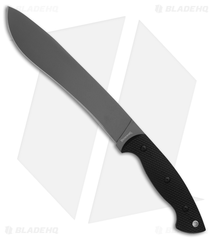 Browning Bush Craft Camp Fixed Blade Knife Black Polymer (9" Gray) 3220259