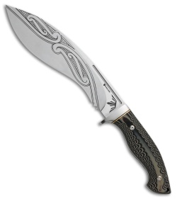 Browning Wihongi Signature Kukri Fixed Blade Knife Gray (9" Satin) 320195BL 