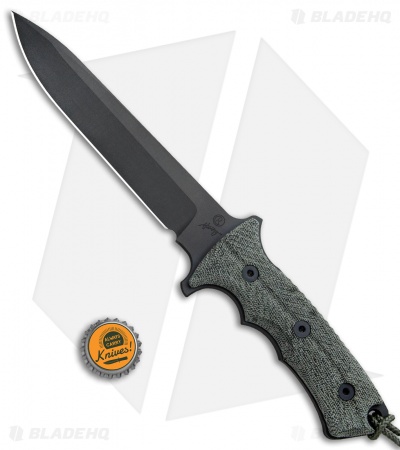 Chris Reeve Knives Green Beret Fixed Blade Knife (7" Black)