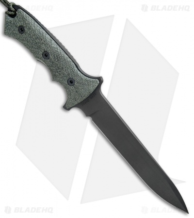 Chris Reeve Knives Green Beret Fixed Blade Knife (7" Black)