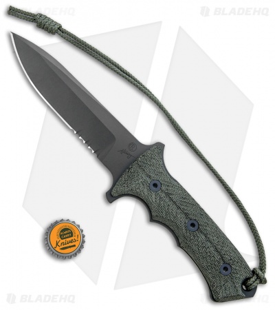 Chris Reeve Knives Green Beret Knife Fixed Blade (5.5" Gray Serr)