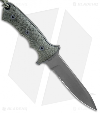 Chris Reeve Knives Green Beret Knife Fixed Blade (5.5" Gray Serr)