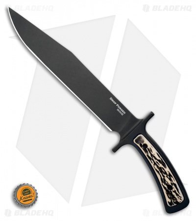 Cold Steel Drop Forged Bowie Fixed Blade Knife (9.5" Black) 36MK