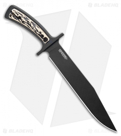 Cold Steel Drop Forged Bowie Fixed Blade Knife (9.5" Black) 36MK