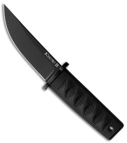 Cold Steel Kyoto II Fixed Blade Knife Drop Point Black (3.25" Black) 