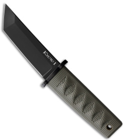 Cold Steel Kyoto II Fixed Blade Knife Tanto OD Green (3.38&quot; Black)  | 185656