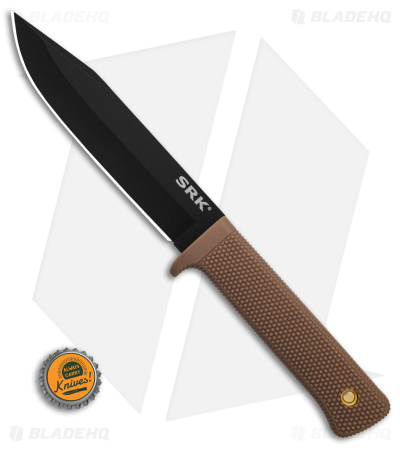 Cold Steel SRK Search Rescue Fixed Blade Knife Tan Polymer (6" Black )