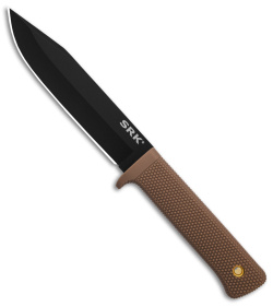 Cold Steel SRK Search Rescue Fixed Blade Knife Tan Polymer (6" Black )