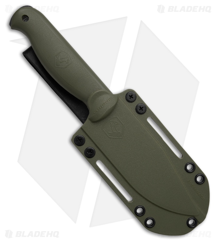 Condor Fighter Fixed Blade Knife Army Green Thermoplastic (4.7" Black) 